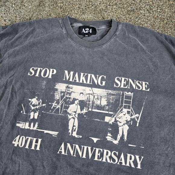 Vtg Y2k A24 Talking Heads Stop Making Sense Rock Band Longsleeve T Shirt XXL - Picture 3 of 6
